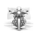 motorcycles adventure tattoo design idea