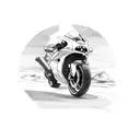 motorcycles adventure tattoo design idea