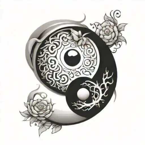 yin yang eternal love n life tattoo tattoo design idea