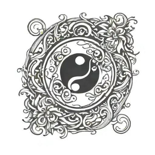 eternal love an life yin yang symbol intertwined infinity symbols tattoo design idea