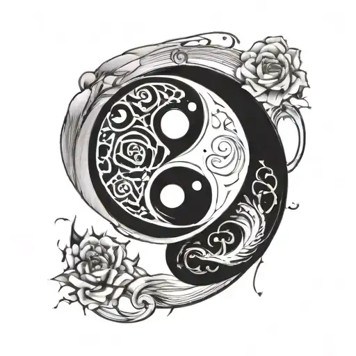 yin yang eternal life tattoo tattoo design idea