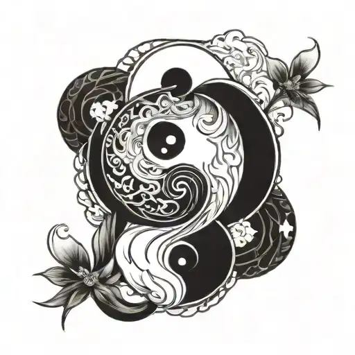 yin yang eternal love n life tattoo tattoo design idea