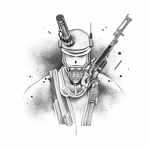 guns and Armed and Dangerous  tattoo design idea