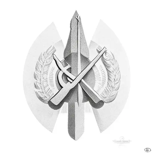 The hammer and sickle tattoo design idea