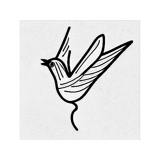 delicate flying chickadees  tattoo design idea