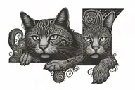 cat name onyx tattoo design idea