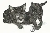 cat name onyx tattoo design idea