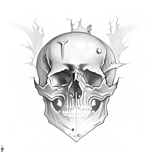 3NTINI Skulls Tattoo Flash Design Black Grey & Color Art Sketch