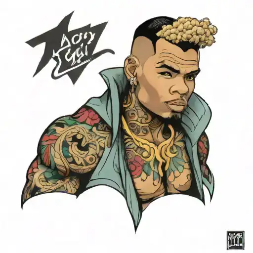 chris brown tattoo design idea