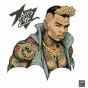 chris brown tattoo design idea