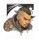 chris brown tattoo design idea