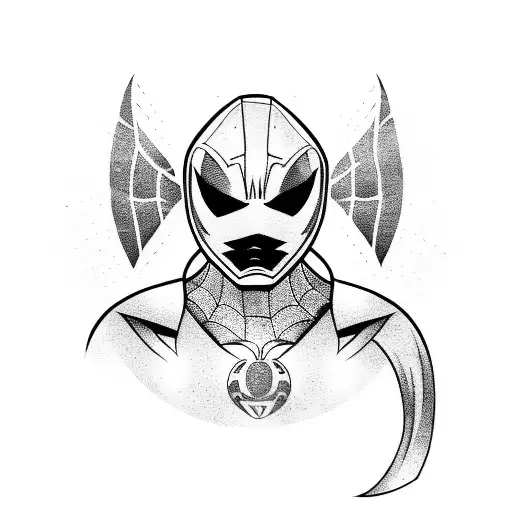 power ranger with ninja turtles, with spiderman, batman,  tattoo design idea
