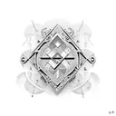 birthdate with roman numbers tattoo design idea