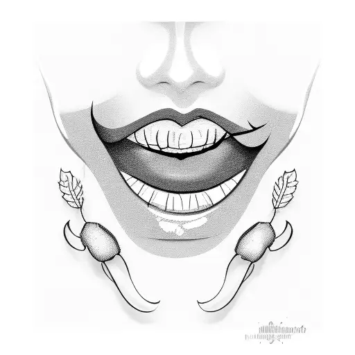 woman lips with name miriam on it tattoo design idea