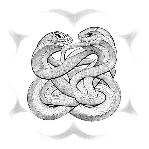 scales and snake tattoo design idea