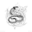 scales and snake tattoo design idea