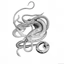 scales and snake tattoo design idea