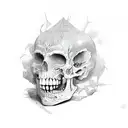 coffin tattoo design idea