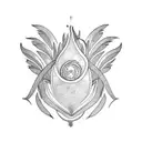 twin flame tattoo design idea