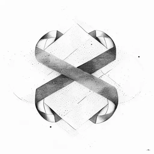 thin italic line infinty symbol with the names Lexie and Dexter incorporated using just one x as the crossing point and  tattoo design idea