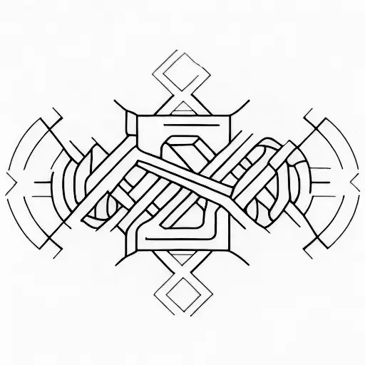 thin italic line infinty symbol with the names Lexie and Dexter incorporated using just one x as the crossing point and  tattoo design idea