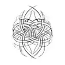 infinity symbol with the words Lexie Dexter incorporated crossing at the centre point tattoo design idea