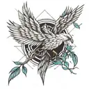 Pheonix emerging from a willow tree tattoo design idea