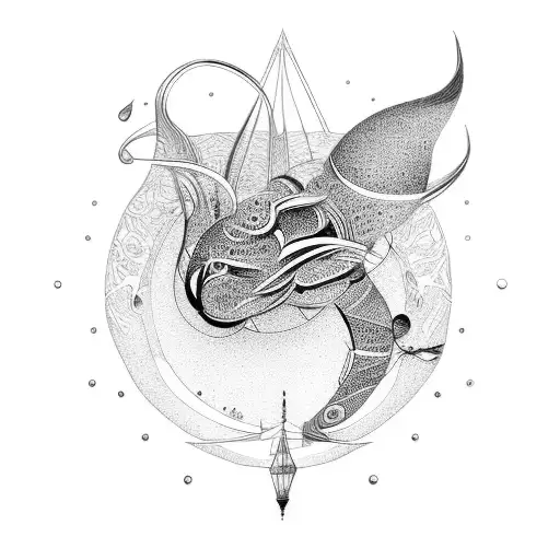 light tattoo in pointillism inspiration calder and claude ponti tattoo design idea