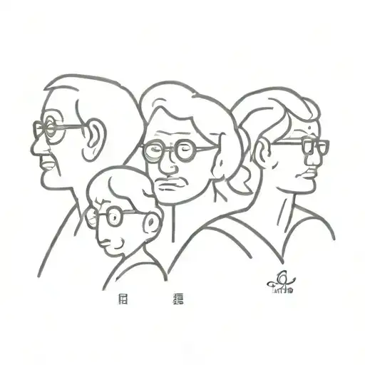 grandparents and grandmother tattoo design idea
