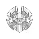 hammer tattoo design idea