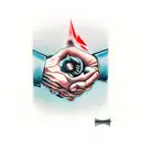 Handshake with the Devil tattoo design idea