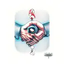 Handshake with the Devil tattoo design idea