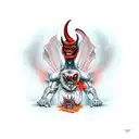 Handshake with the Devil tattoo design idea