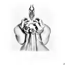 Handshake with the Devil tattoo design idea