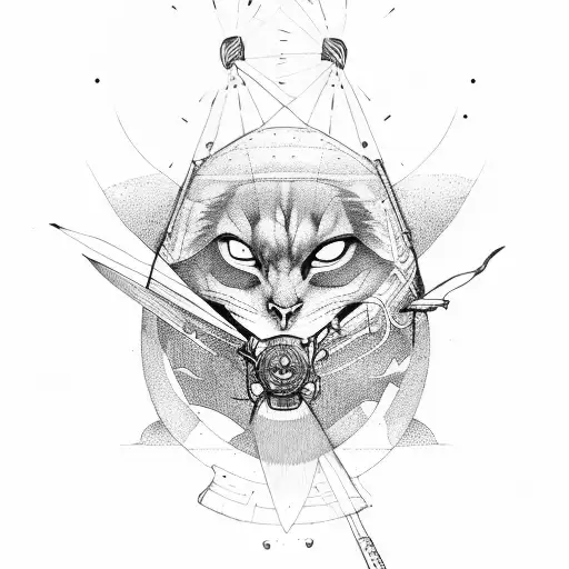 mountanins with paraglider tattoo design idea