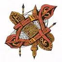 ethiopian crosses intertwined tattoo design idea