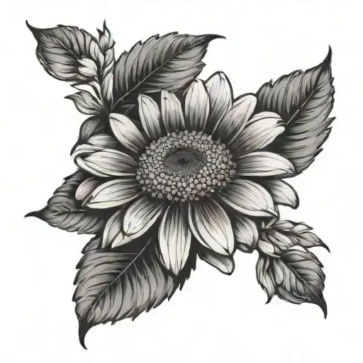 gerbera tattoo design idea