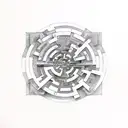 The quote 'should you need us' written on the top of a labyrinth maze with a white owl flying out of the maze  tattoo design idea