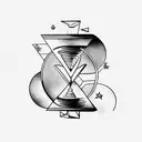 cosmic Hourglass tattoo design idea