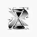 cosmic Hourglass tattoo design idea