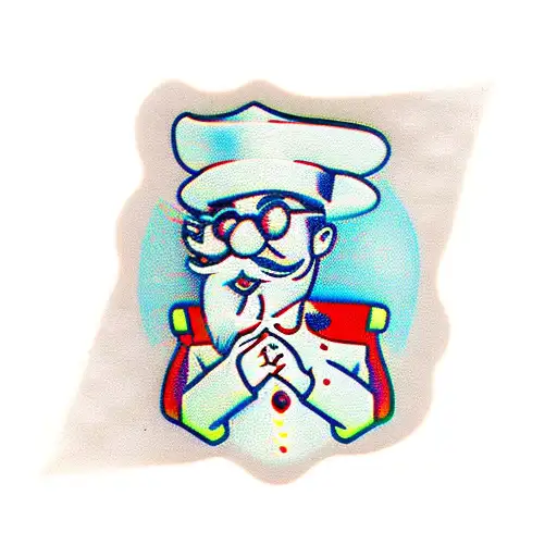 monopoly man wearink nike TN shoes tattoo design idea