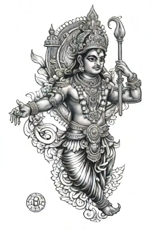 Murugan Vel tattoo design idea