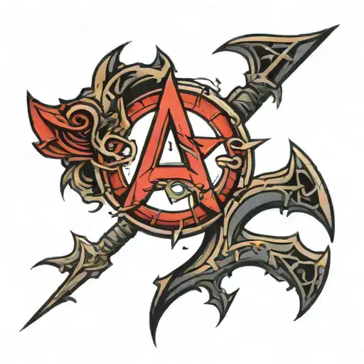 avenger logo transformed tattoo design idea