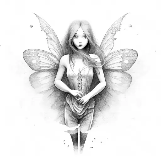 Fairy in fog tattoo design idea