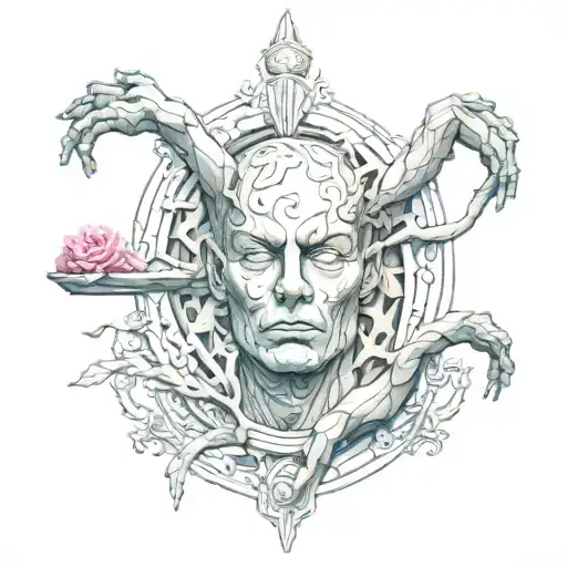 3d wall art body sculptures realistic sceen tattoo design idea