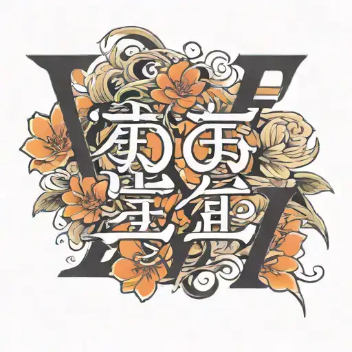 the word love in a Japanese font tattoo design idea