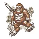 Bigfoot tattoo design idea