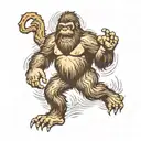 Bigfoot tattoo design idea