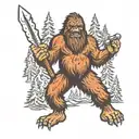 Bigfoot tattoo design idea