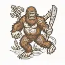 Bigfoot tattoo design idea